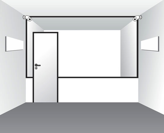 Sala de Provas - Vista da Parede Oposta à Porta de Entrada Sala de Provas - Vista da Parede Oposta à Porta de Entrada
